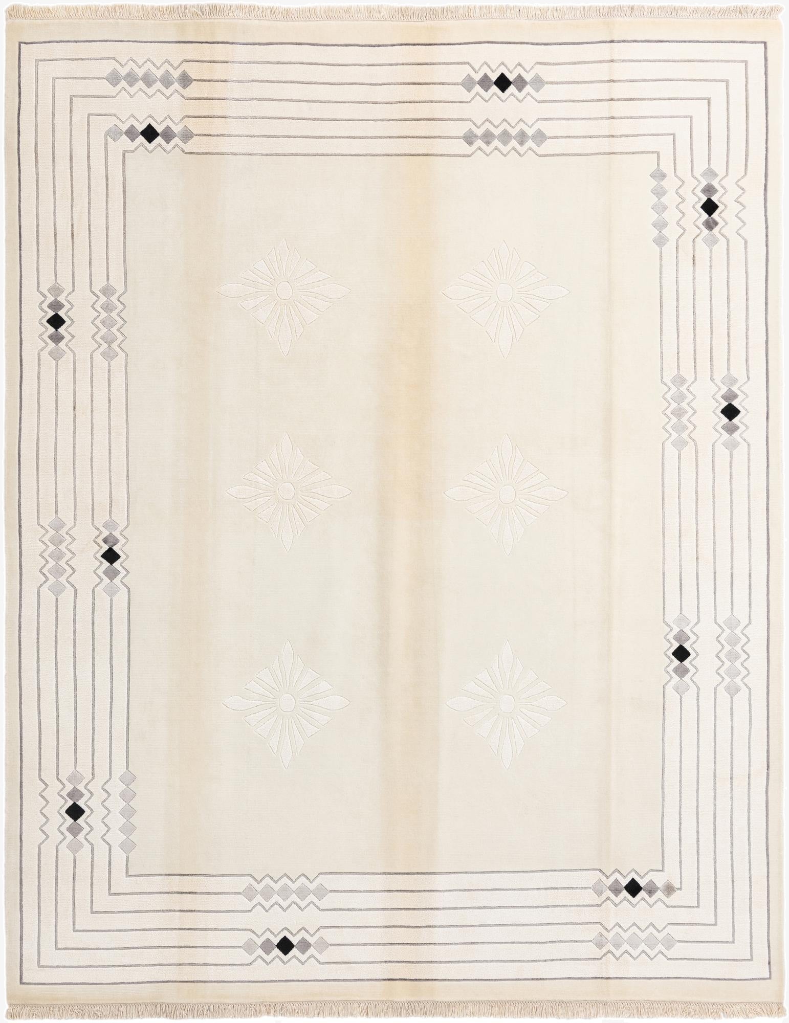 7' 10 x 9' 11  Hand Knotted Darya Wool Rug