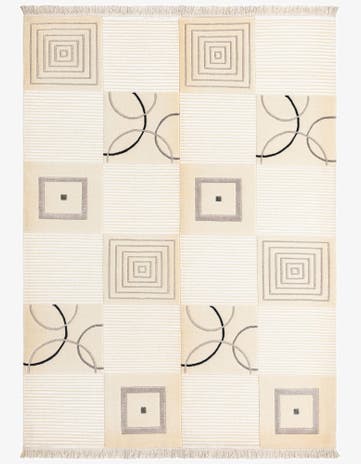 4' 11 x 6' 11 Hand Knotted Darya Wool Rug