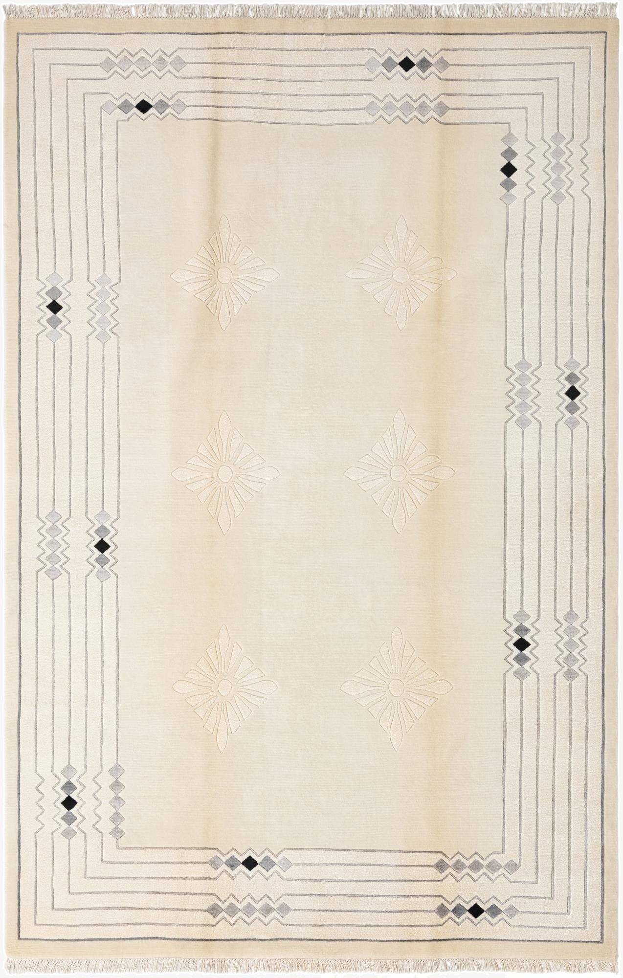 6' 6 x 9' 11  Hand Knotted Darya Wool Rug