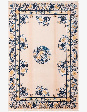 6' 2 x 9' 2 Hand Knotted Darya Wool Rug