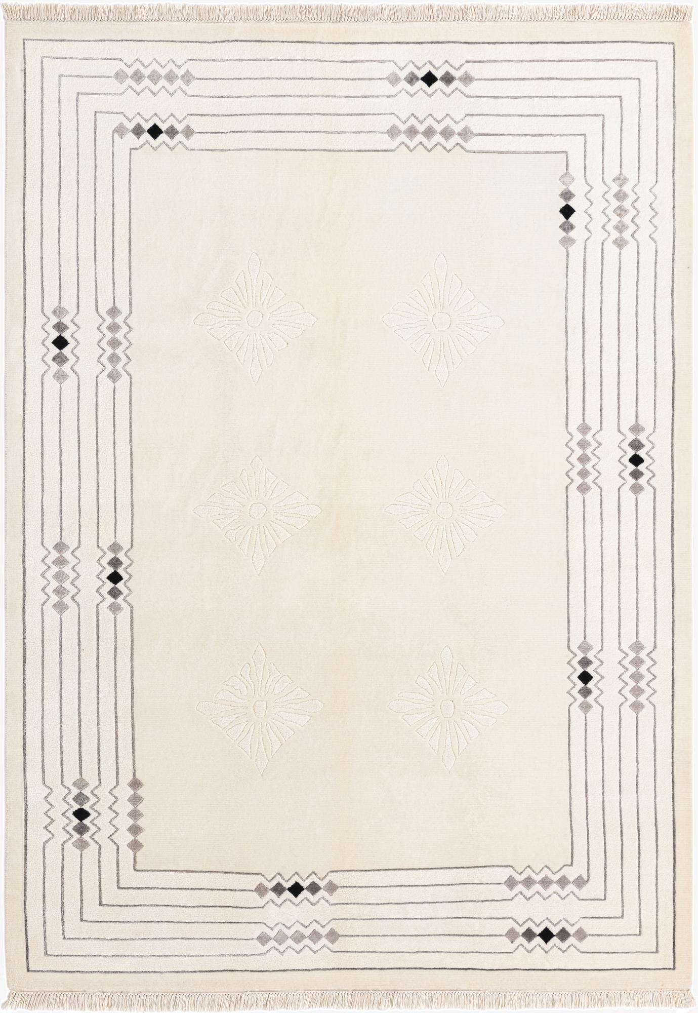 5' 7 x 7' 10  Hand Knotted Darya Wool Rug