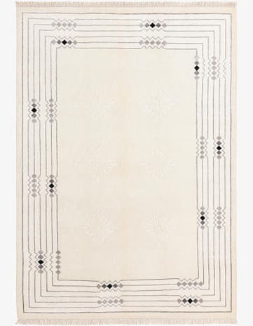 5' 7 x 7' 10 Hand Knotted Darya Wool Rug