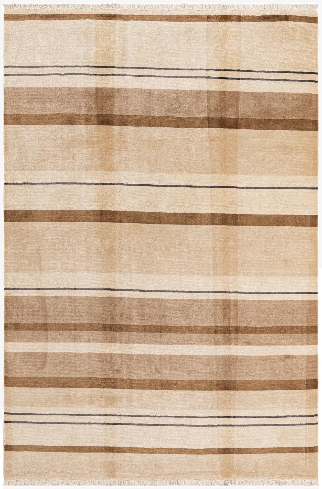 6' 7 x 9' 8  Hand Knotted Darya Wool Rug