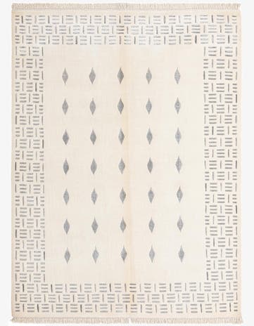 4' 11 x 6' 8 Hand Knotted Darya Wool Rug