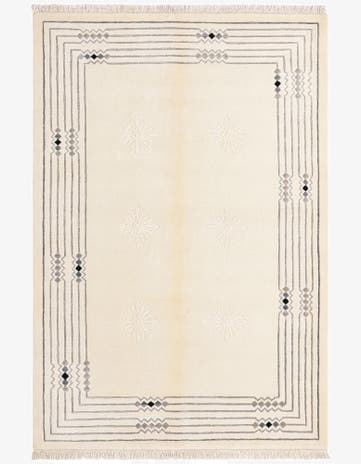 4' 6 x 6' 8 Hand Knotted Darya Wool Rug