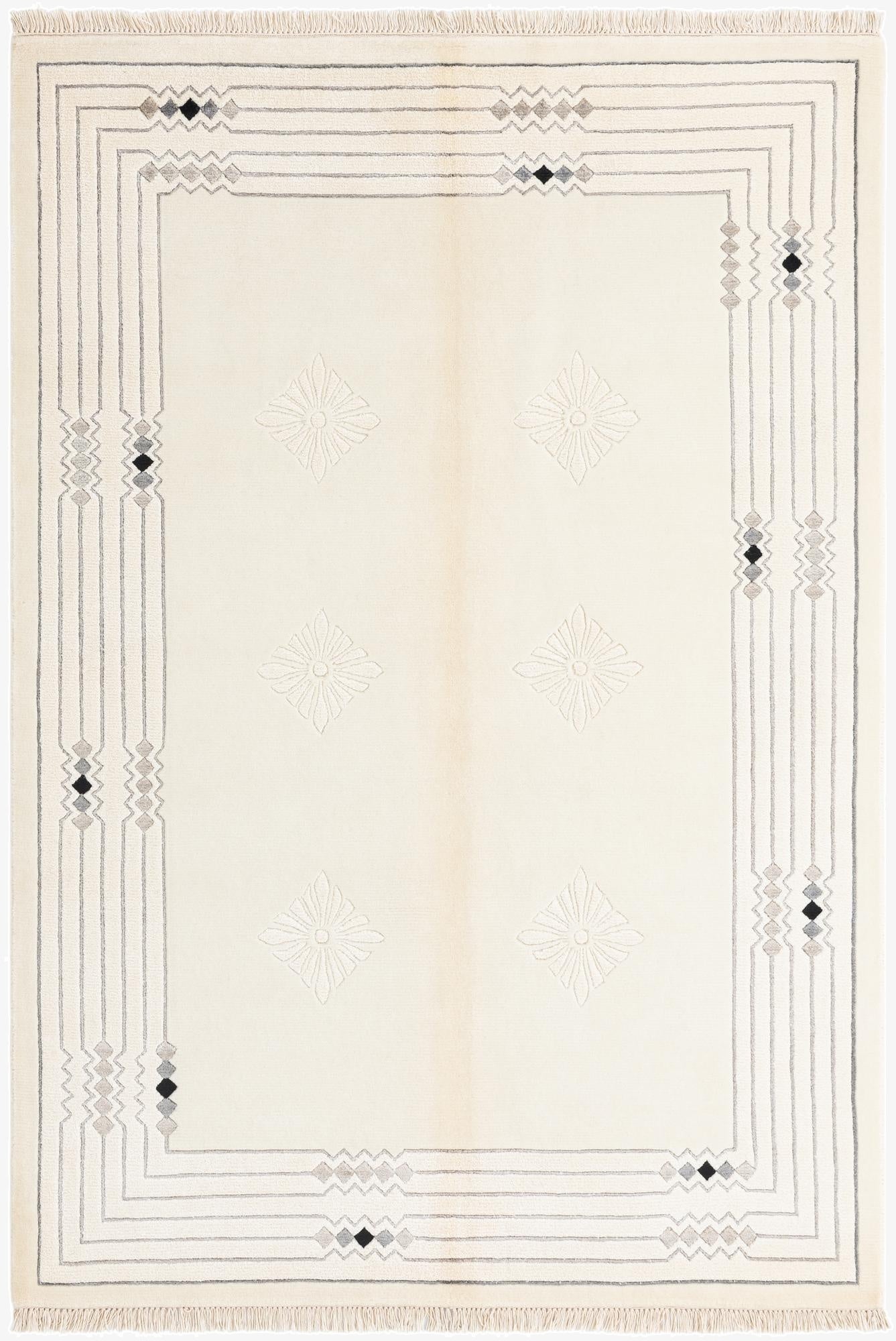 4' 8 x 6' 8  Hand Knotted Darya Wool Rug