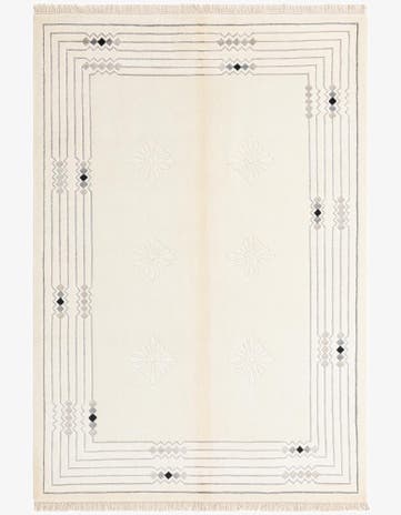 4' 8 x 6' 8 Hand Knotted Darya Wool Rug