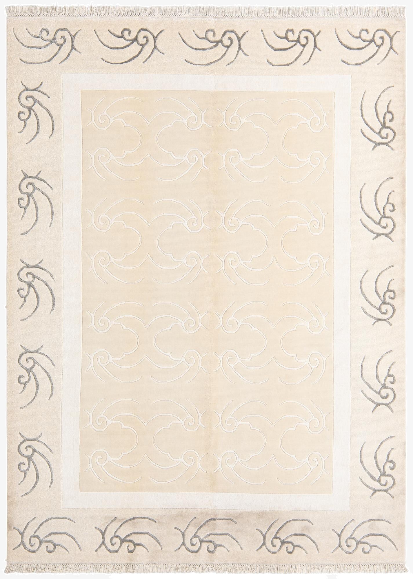 5' 7 x 7' 10  Hand Knotted Darya Wool Rug