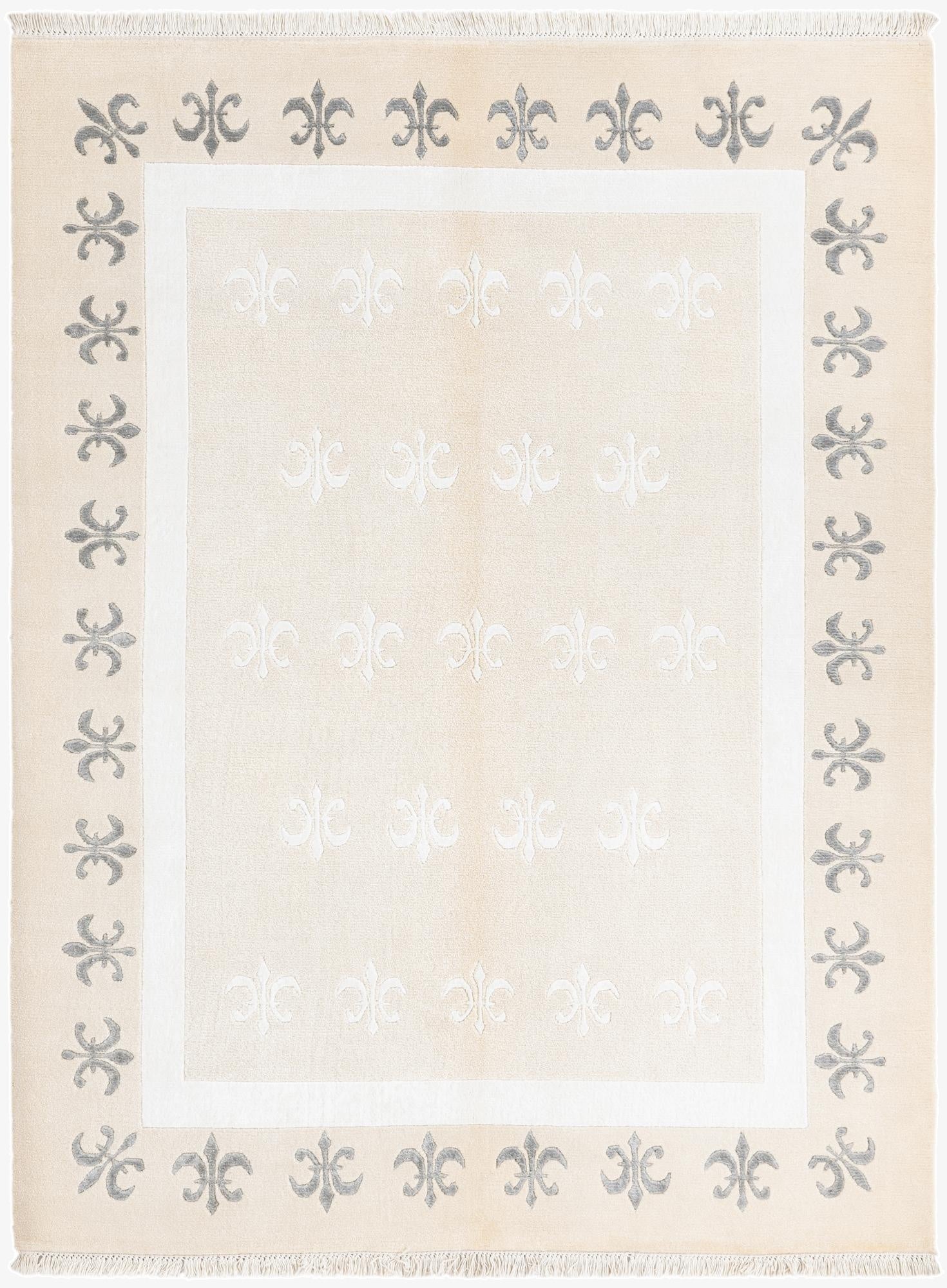 4' 11 x 6' 7  Hand Knotted Darya Wool Rug