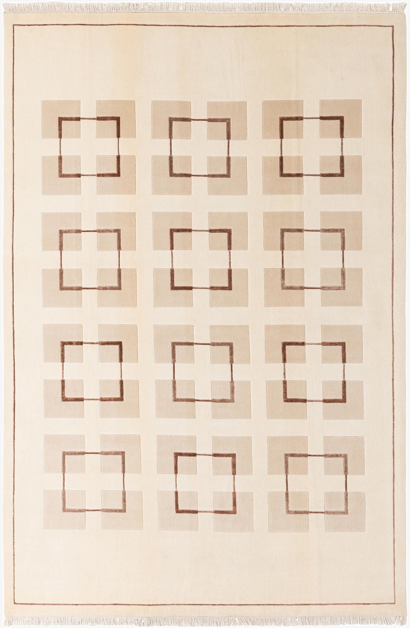 6' 7 x 9' 10  Hand Knotted Darya Wool Rug