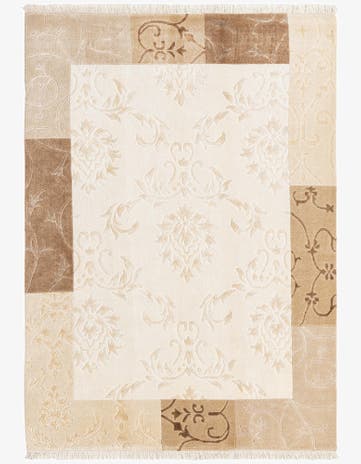 4' 7 x 6' 9 Hand Knotted Darya Wool Rug