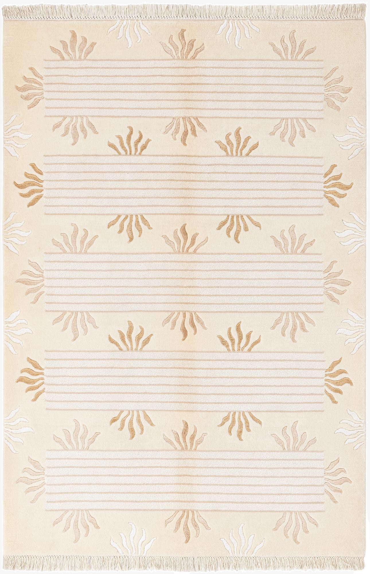 4' 1 x 6'  Hand Knotted Darya Wool Rug