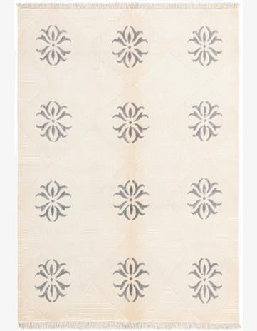 4' 7 x 6' 9 Hand Knotted Darya Wool Rug