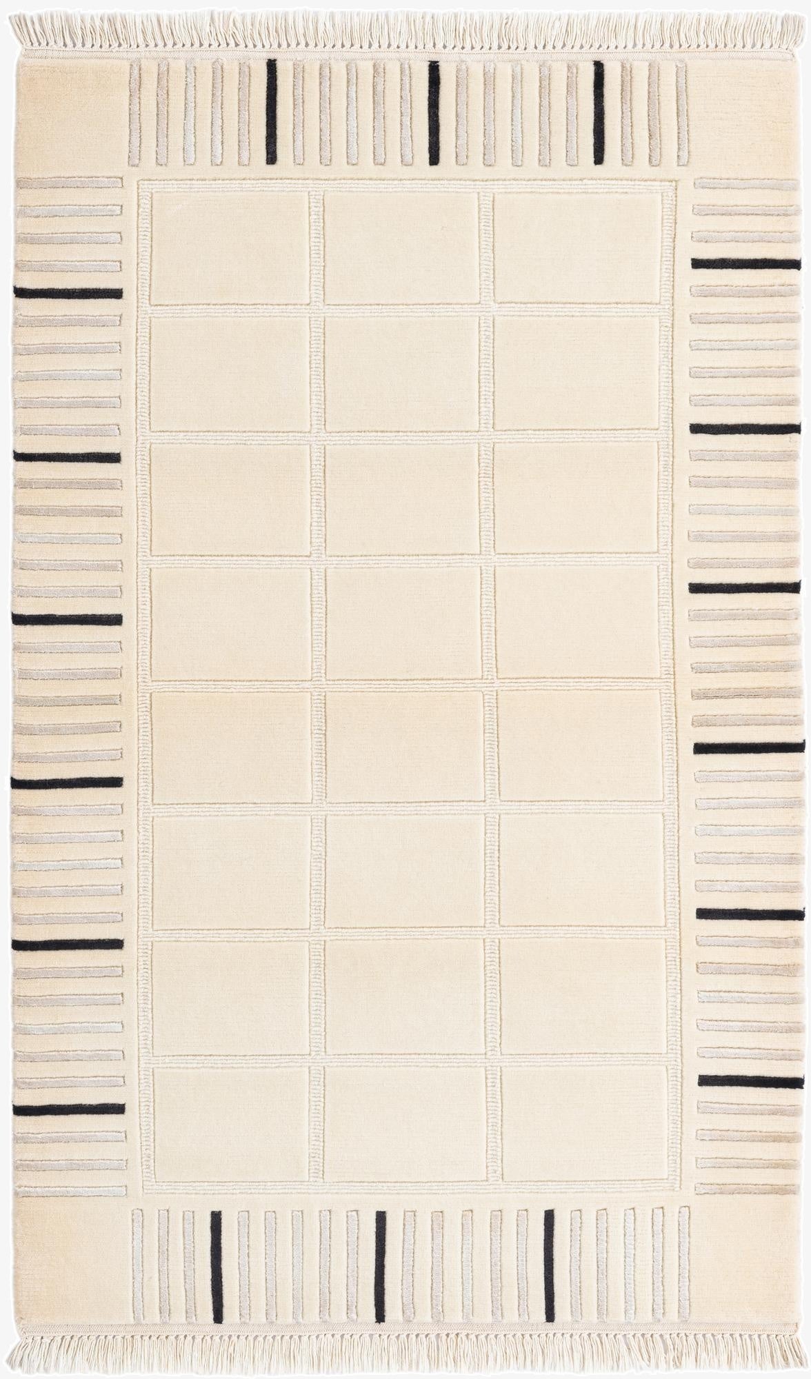 3' x 4' 11  Hand Knotted Darya Wool Rug