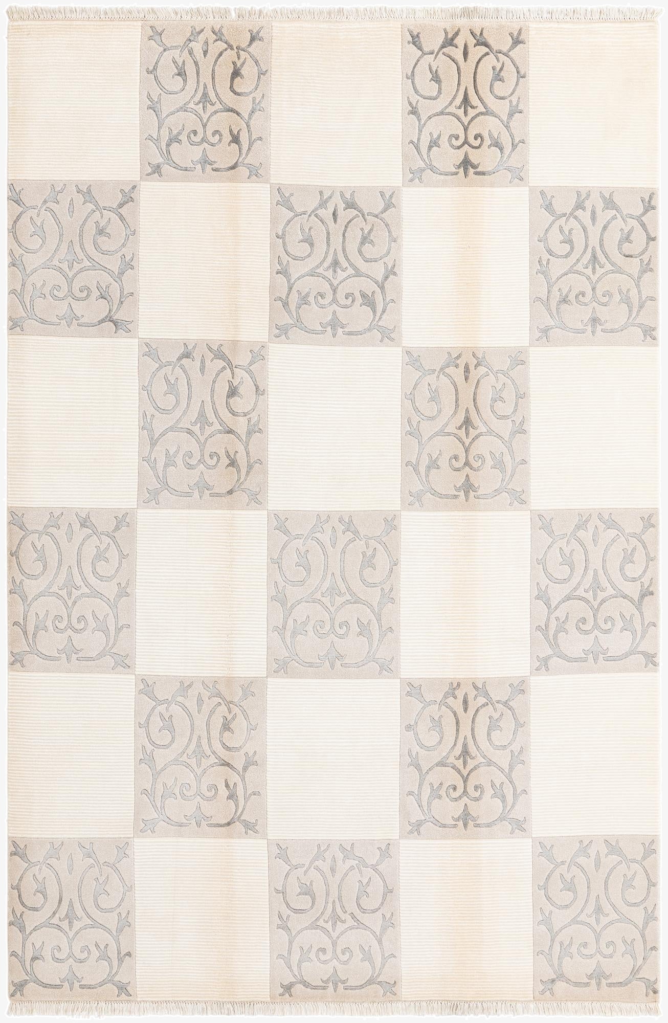 6' 7 x 9' 10  Hand Knotted Darya Wool Rug