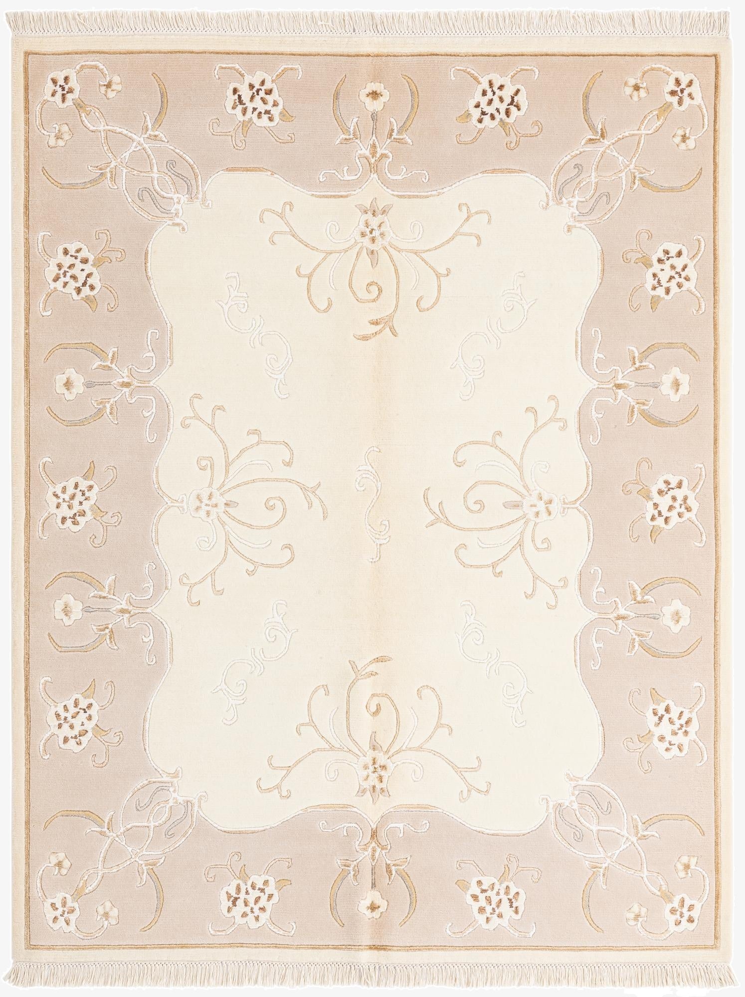 5' 1 x 6' 4  Hand Knotted Darya Wool Rug