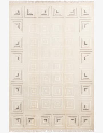 6' 7 x 9' 7 Hand Knotted Darya Wool Rug