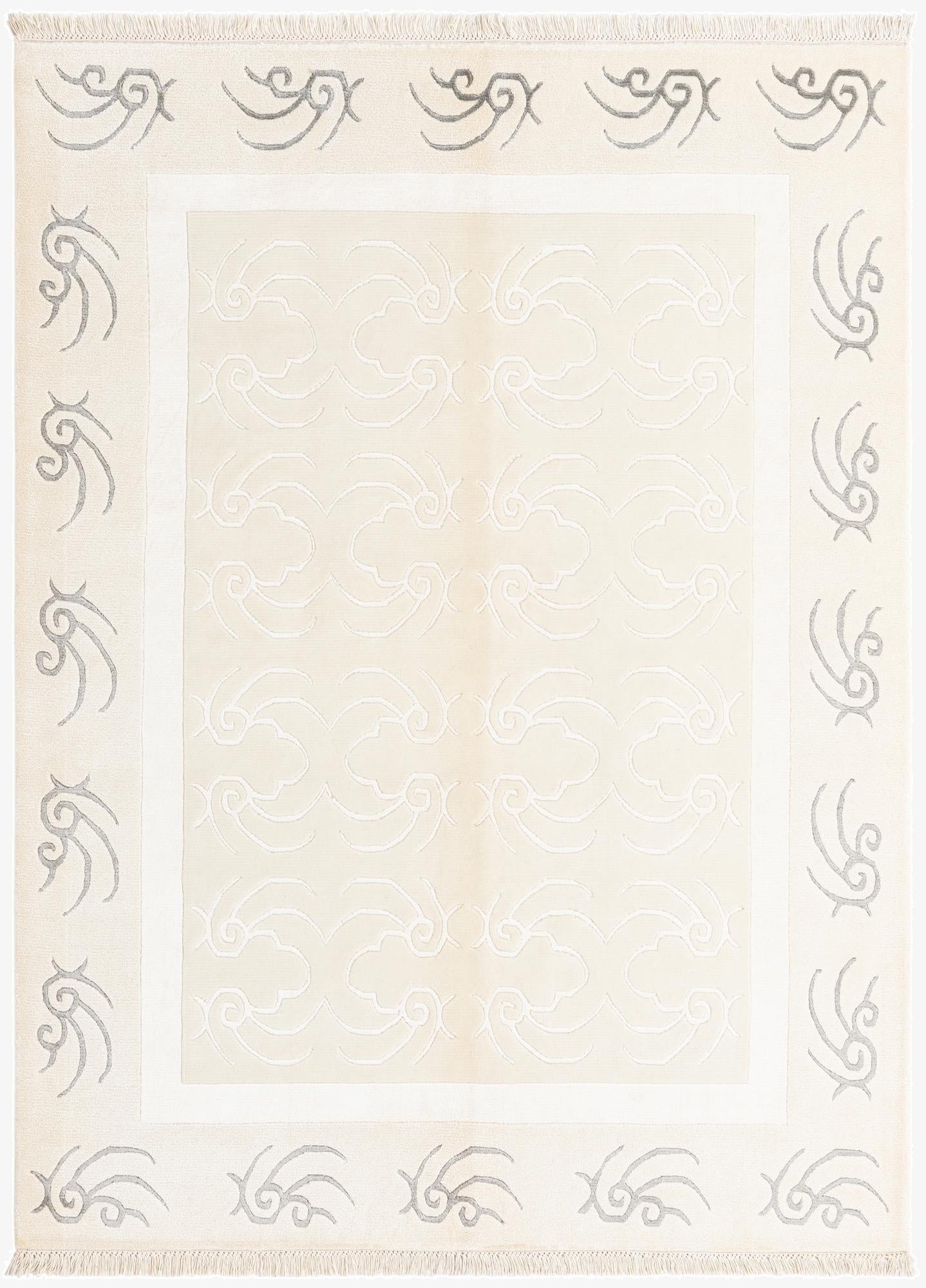 5' 1 x 6' 9  Hand Knotted Darya Wool Rug