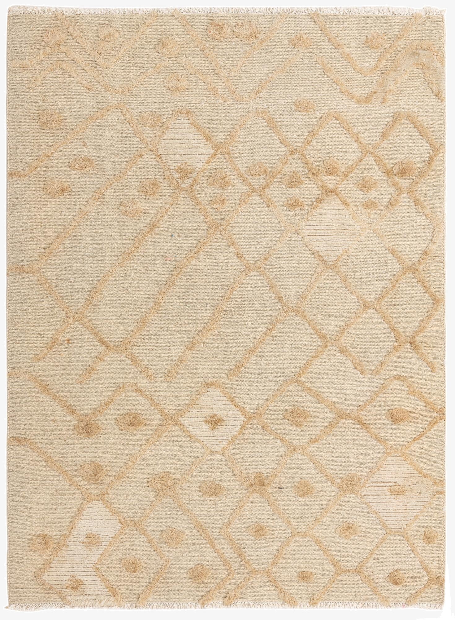 4' 6 x 6' 2  Hand Knotted Darya Wool Rug
