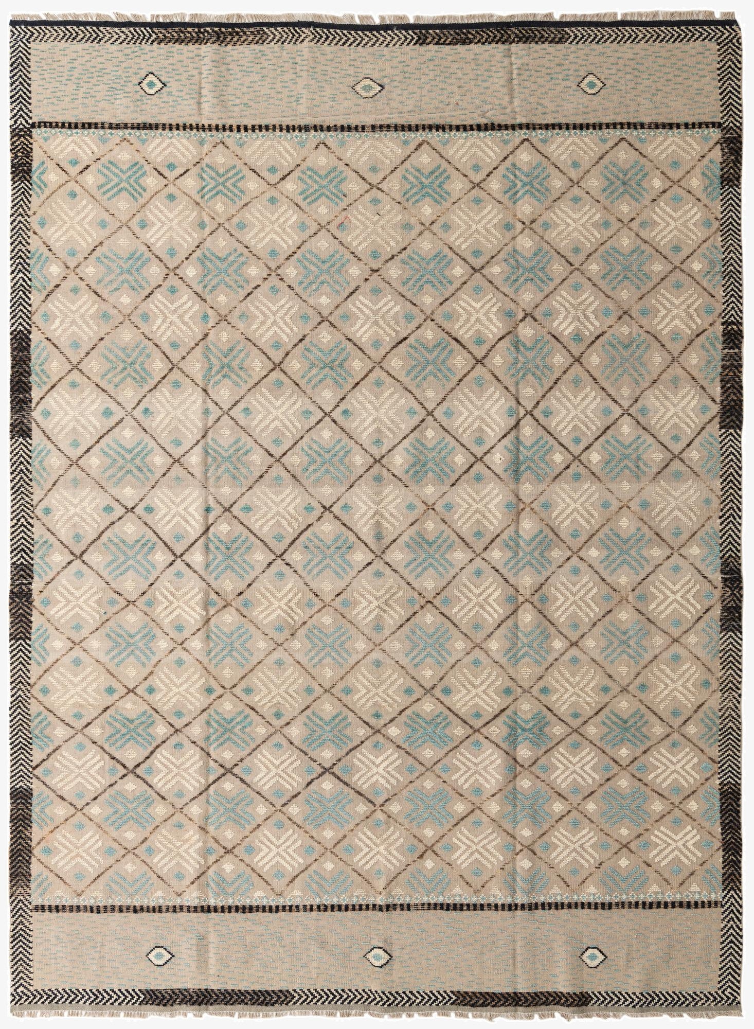 8' 8 x 12' 1  Hand Knotted Darya Wool Rug