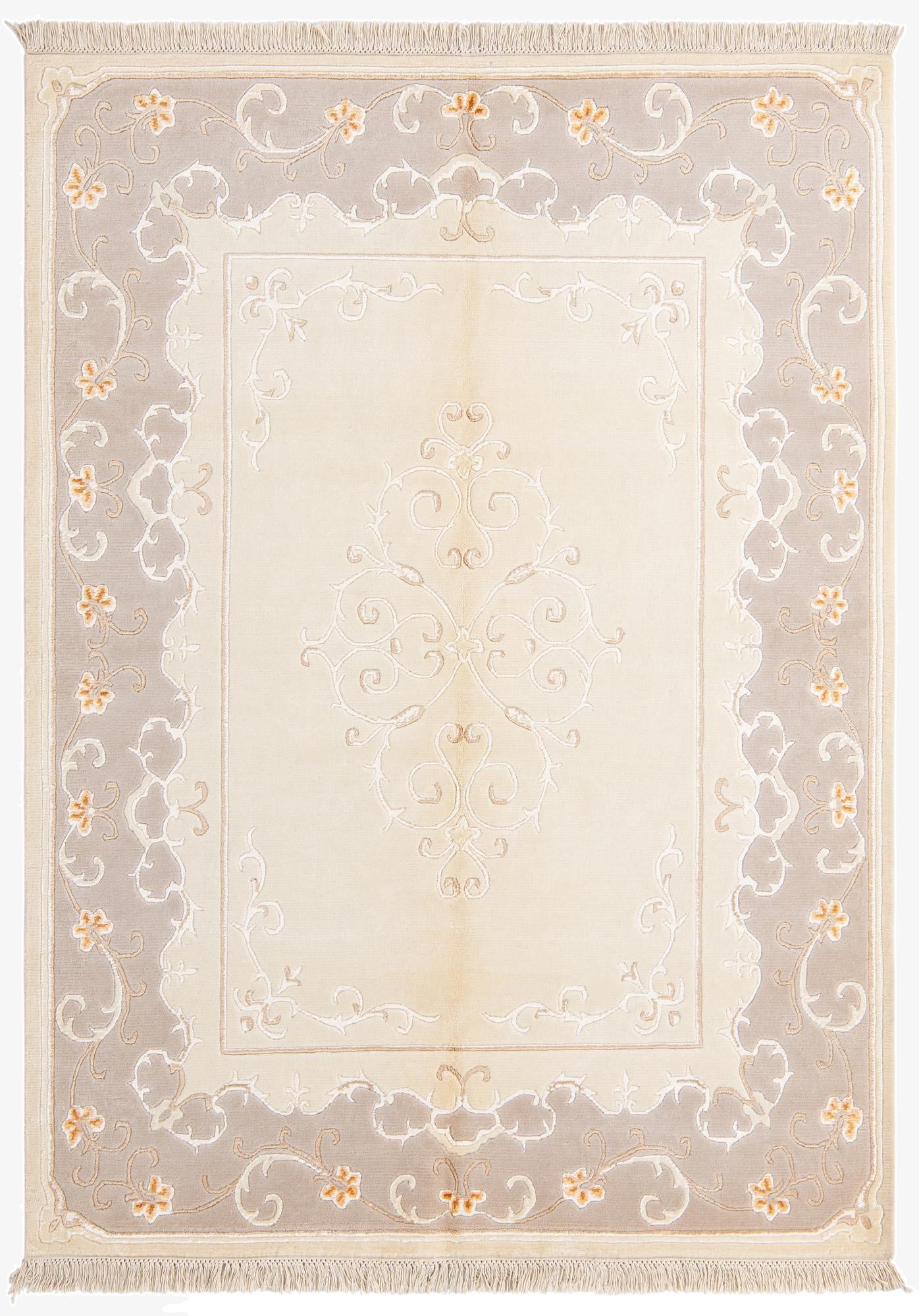 4' 11 x 6' 10  Hand Knotted Darya Wool Rug