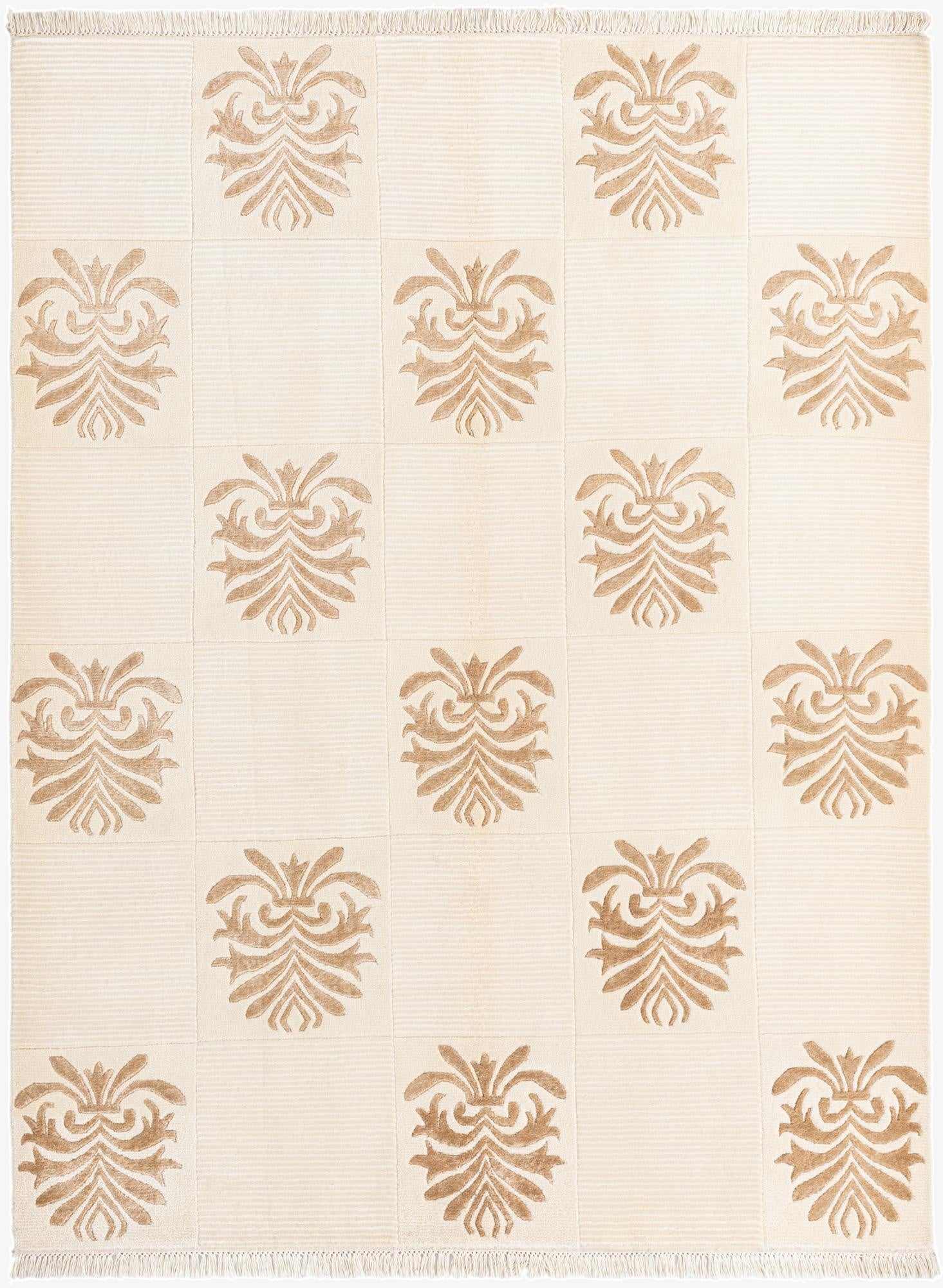 4' 11 x 6' 8  Hand Knotted Darya Wool Rug