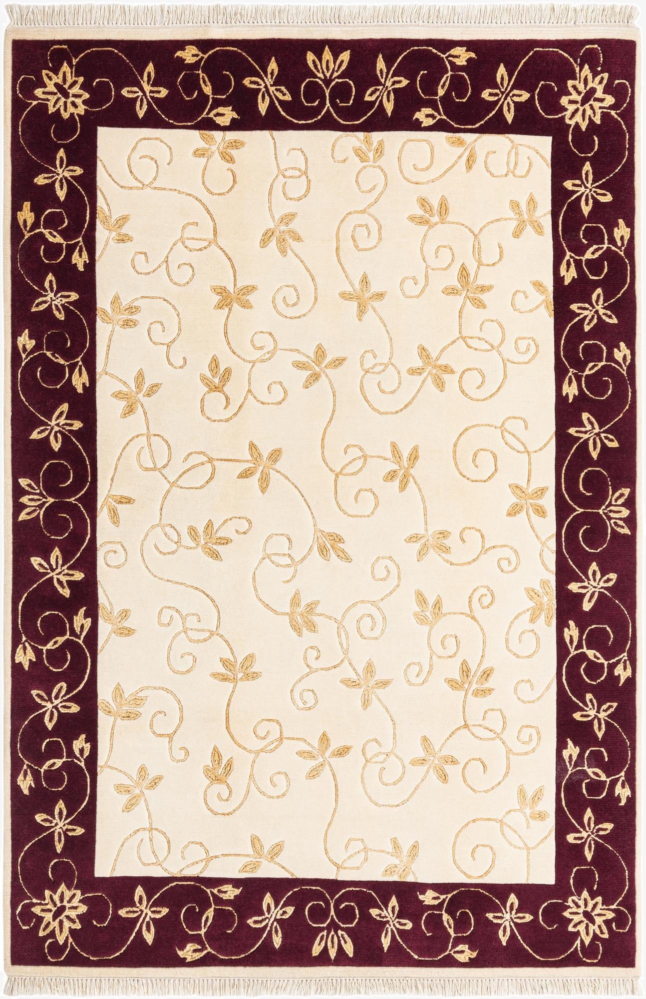 4' 6 x 6' 8  Hand Knotted Darya Rug