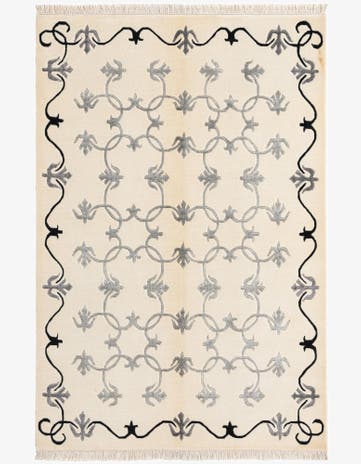 4' x 5' 11 Hand Knotted Darya Wool Rug