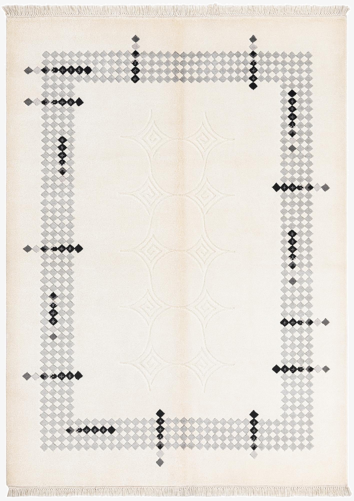 4' 10 x 6' 7  Hand Knotted Darya Wool Rug