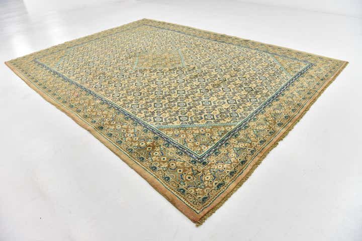 9' 10 x 13' 5 Hand Knotted Farahan Persian Wool Rug
