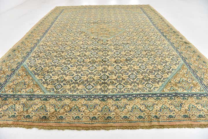 9' 10 x 13' 5 Hand Knotted Farahan Persian Wool Rug