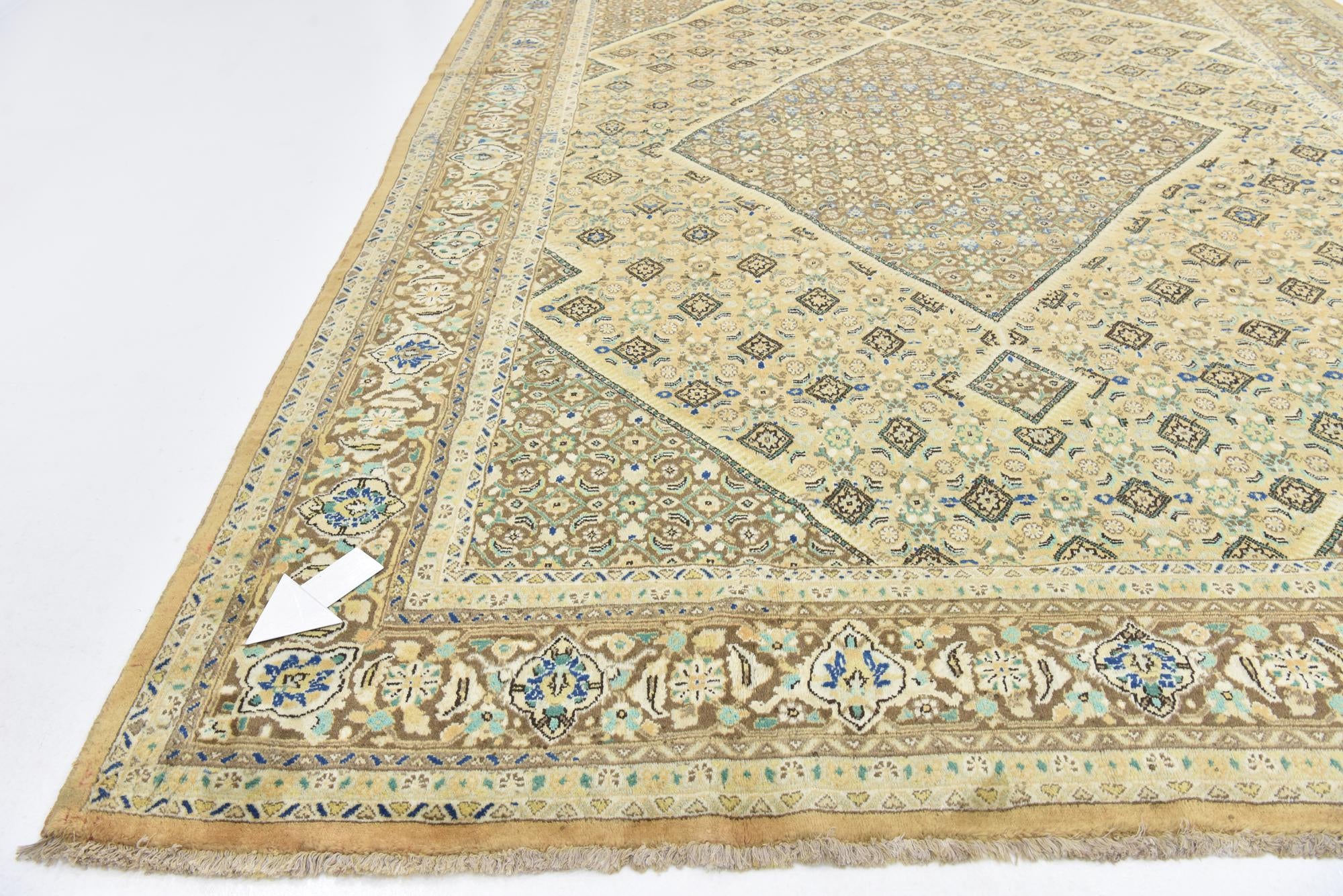 10' x 13' 2 Hand Knotted Farahan Persian Wool Rug