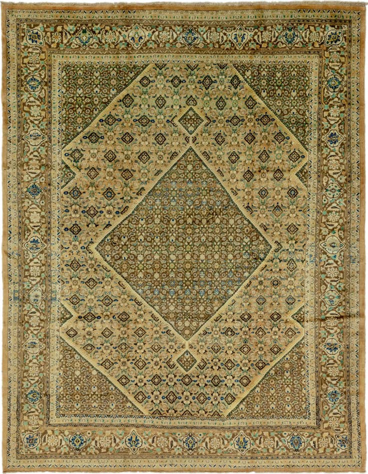 Detail image of 10' x 13' 2 Hand Knotted Farahan Persian Wool Rug