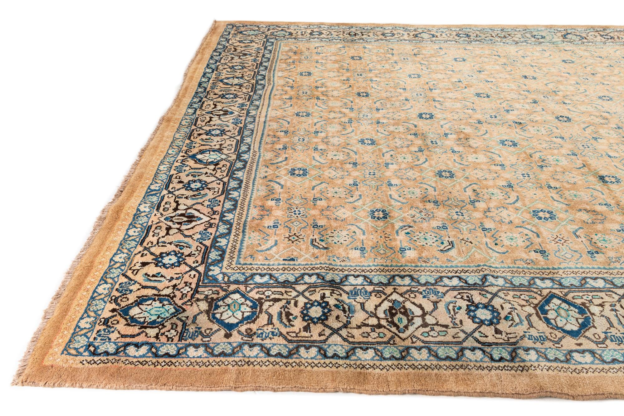9' 7 x 12' 9 Hand Knotted Farahan Persian Wool Rug