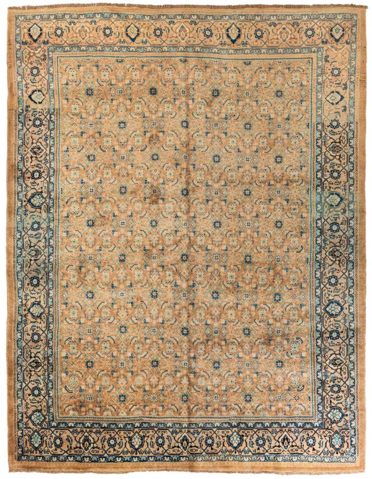 Detail image of 9' 7 x 12' 9 Hand Knotted Farahan Persian Wool Rug