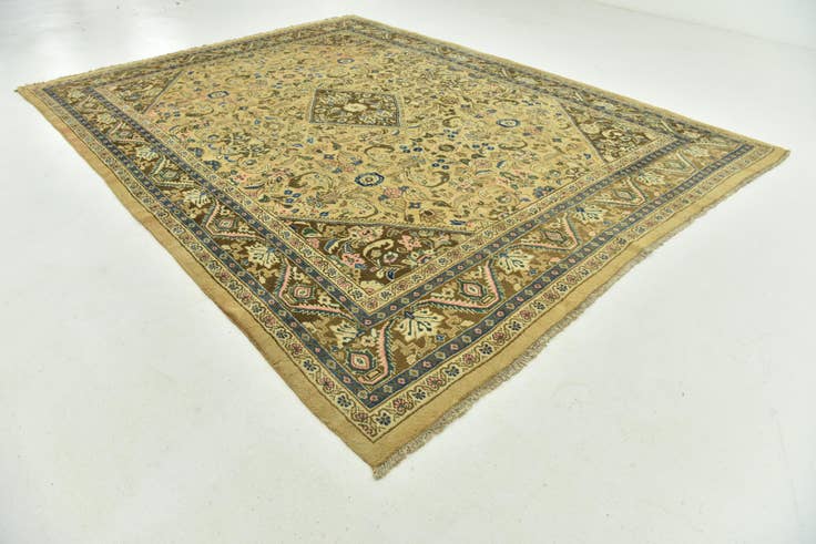 Detail image of 9' 10 x 13' Hand Knotted Farahan Persian Wool Rug