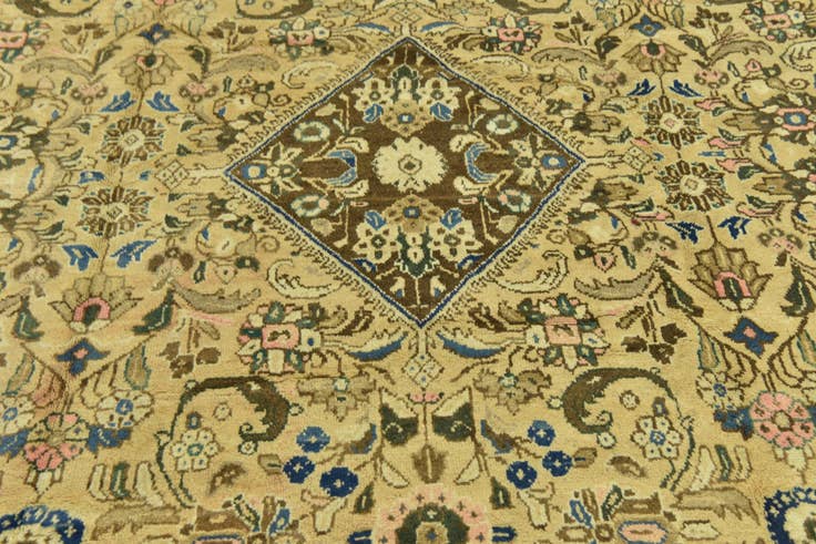 Detail image of 9' 10 x 13' Hand Knotted Farahan Persian Wool Rug