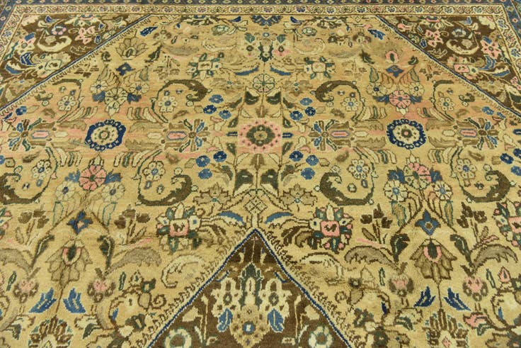 Detail image of 9' 10 x 13' Hand Knotted Farahan Persian Wool Rug