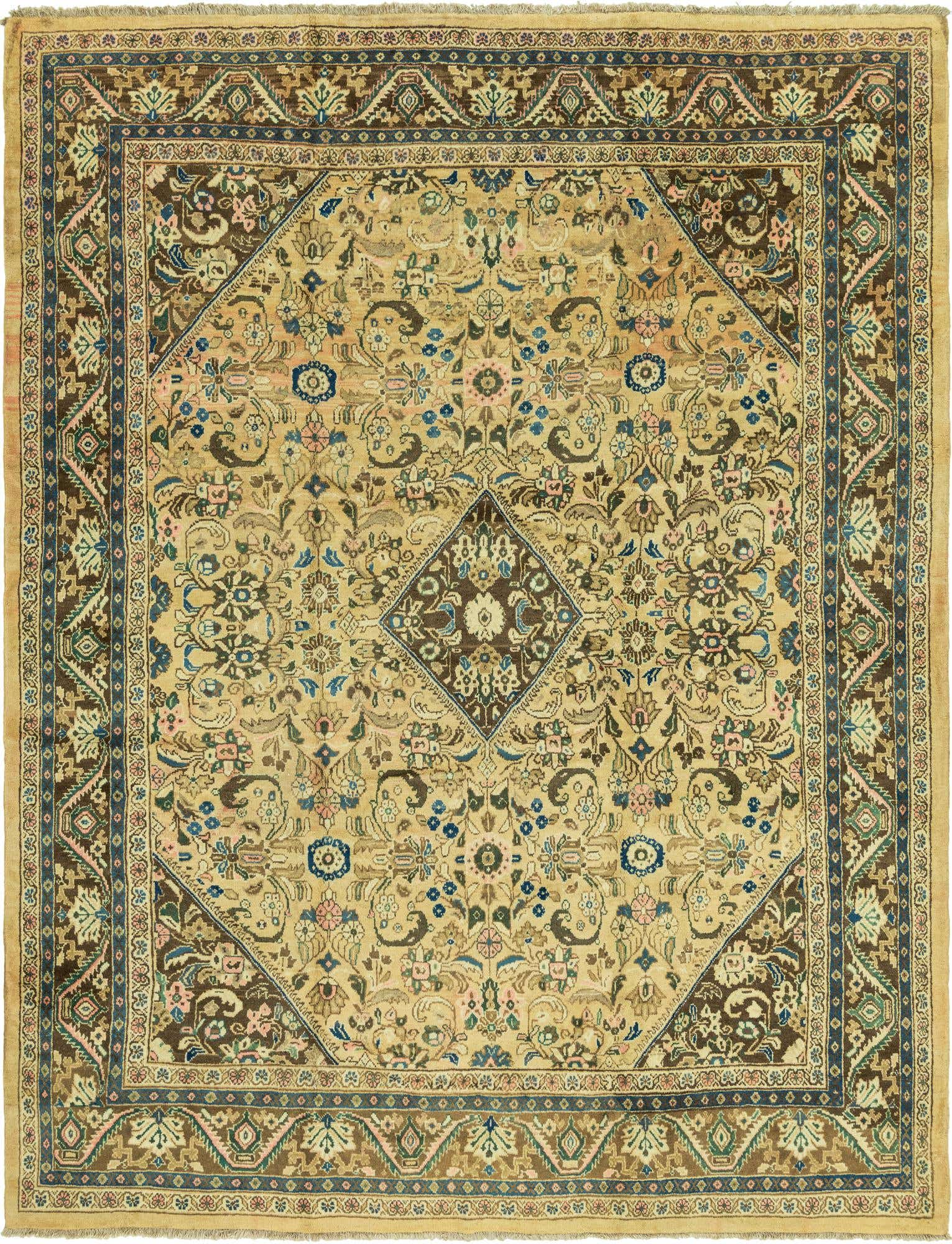 9' 10 x 13' Hand Knotted Farahan Persian Wool Rug