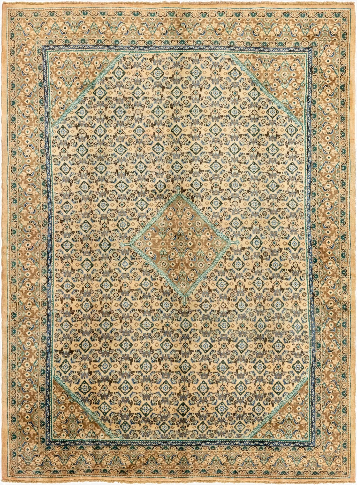 9' 10 x 13' 5  Hand Knotted Farahan Persian Wool Rug