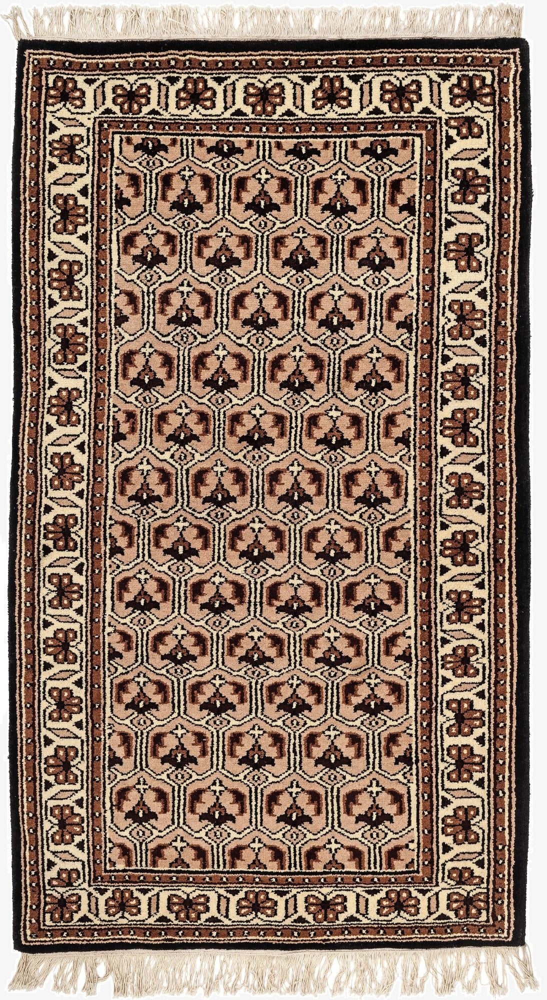 3' 1 x 5' 4  Hand Knotted Ferdos Wool Rug