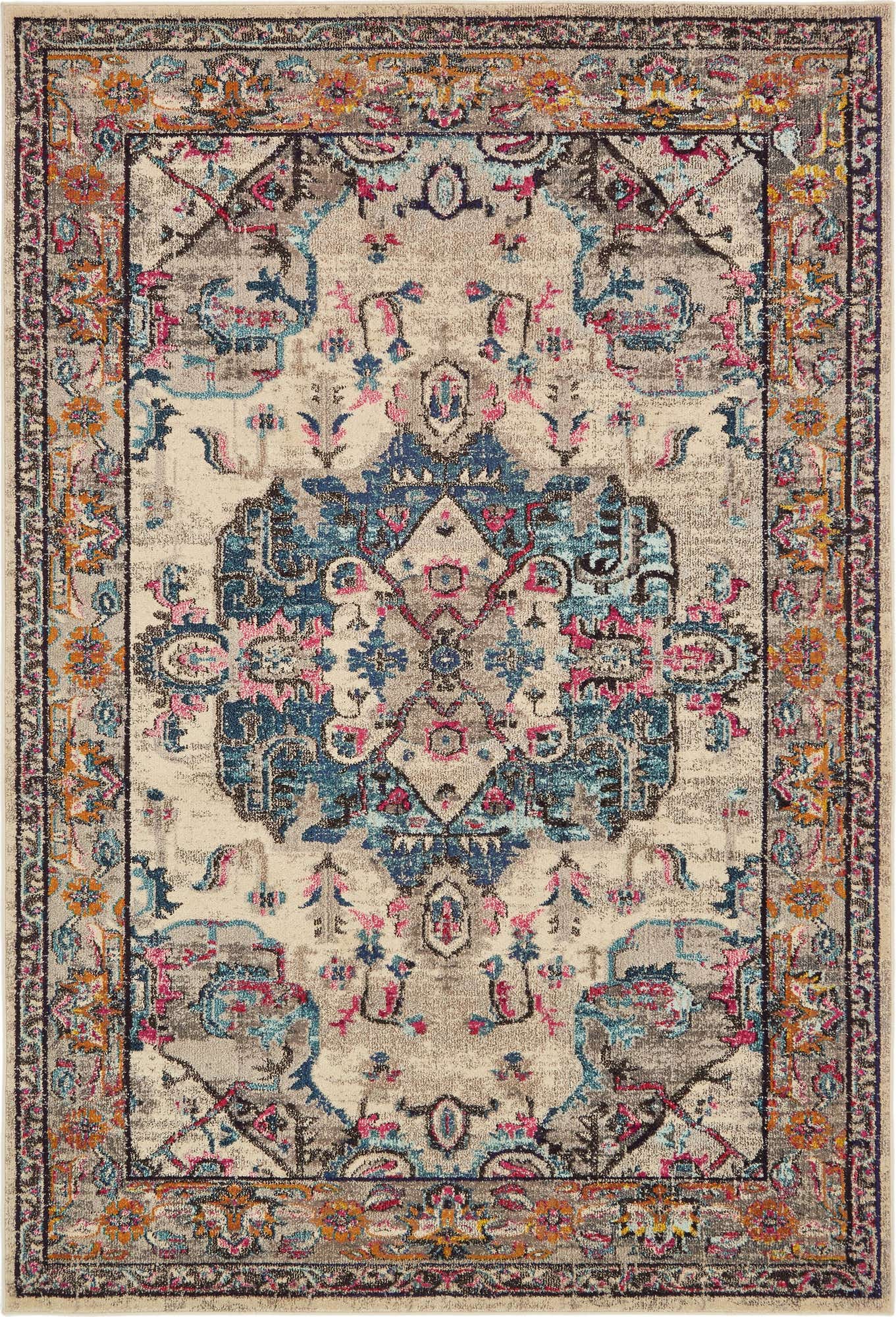 7' x 10' Washable Fleur Rug