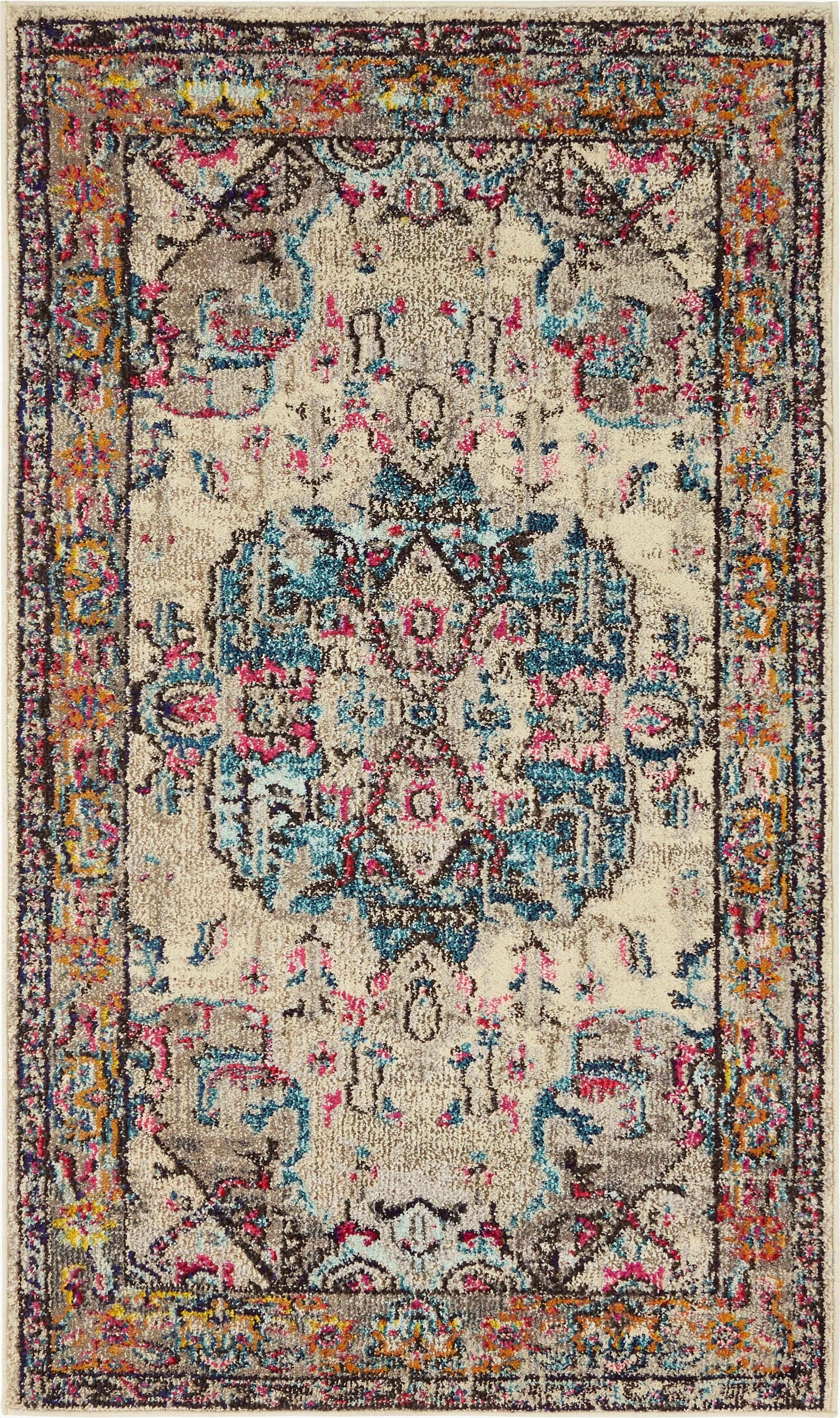 3' 3 x 5' 3 Washable Fleur Rug