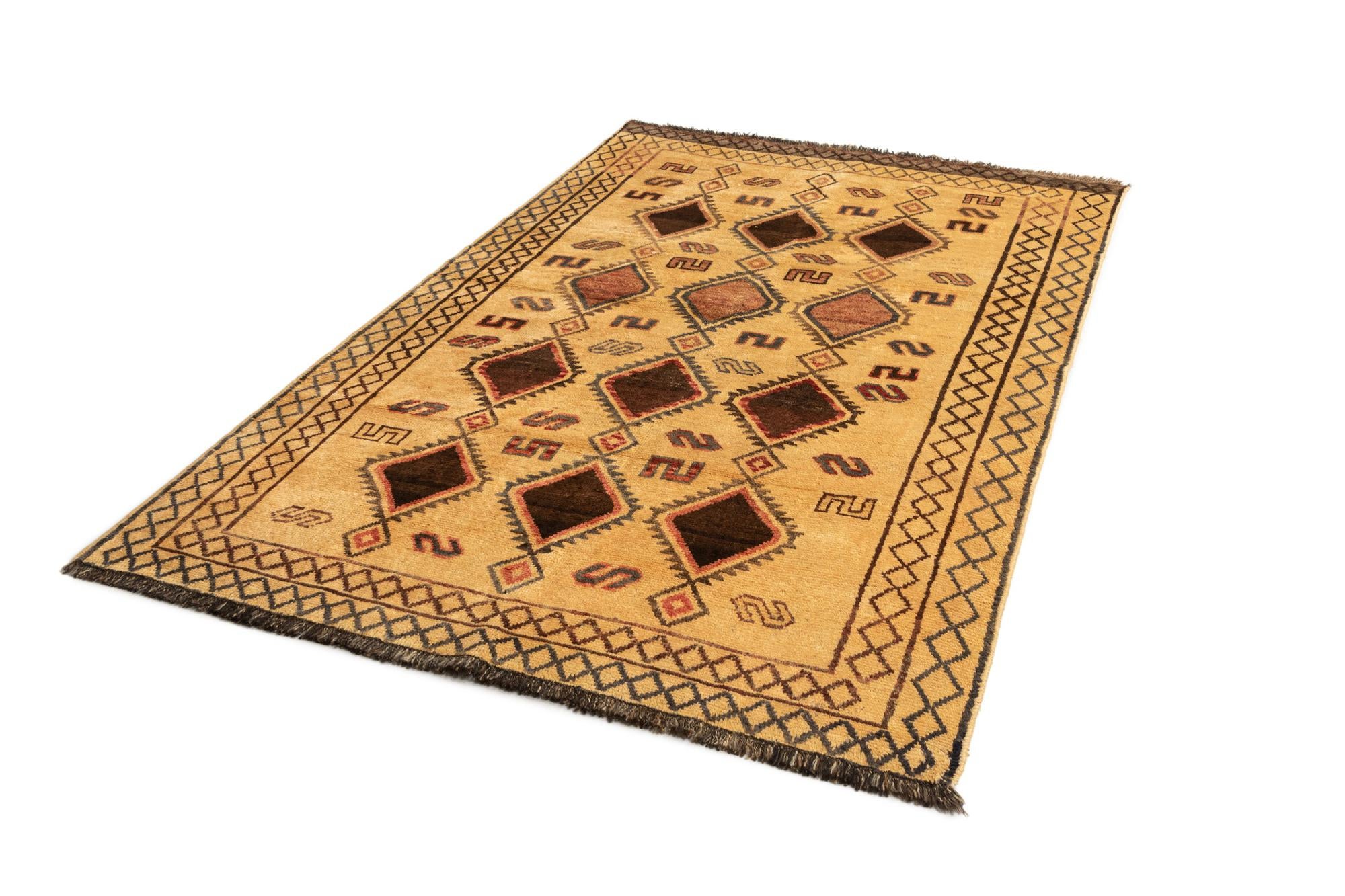 4' 10 x 8' 2 Gabbeh Wool Rug