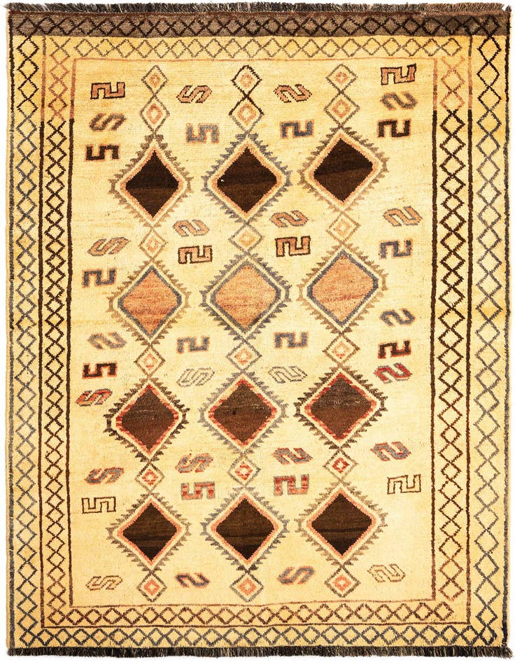 Detail image of 4' 10 x 8' 2 Gabbeh Wool Rug