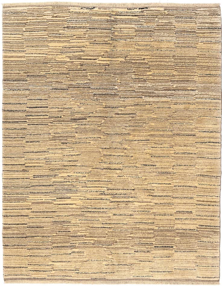 Detail image of 4' 10 x 6' Hand Knotted Gabbeh Wool Rug