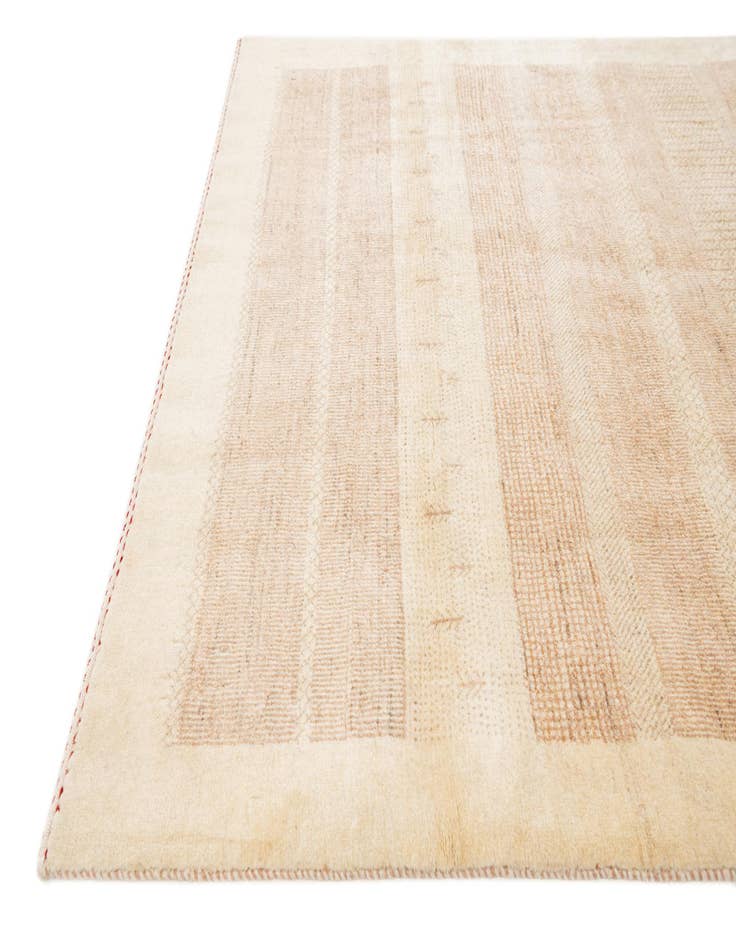 Detail image of 4' 1 x 6'  Hand Knotted Gabbeh Wool Rug