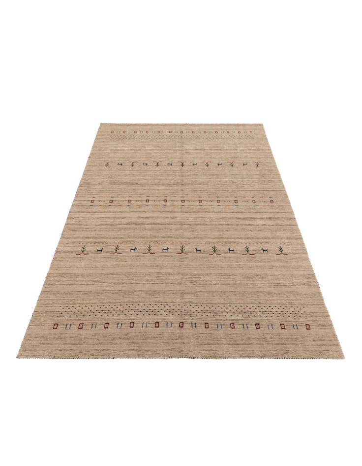 Detail image of 6' 6 x 9' 10  Hand Knotted Gabbeh Wool Rug