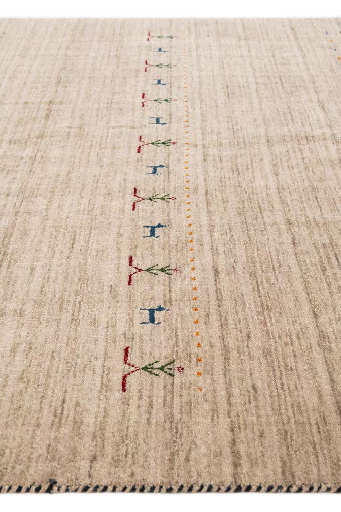6' 6 x 9' 10 Hand Knotted Gabbeh Wool Rug