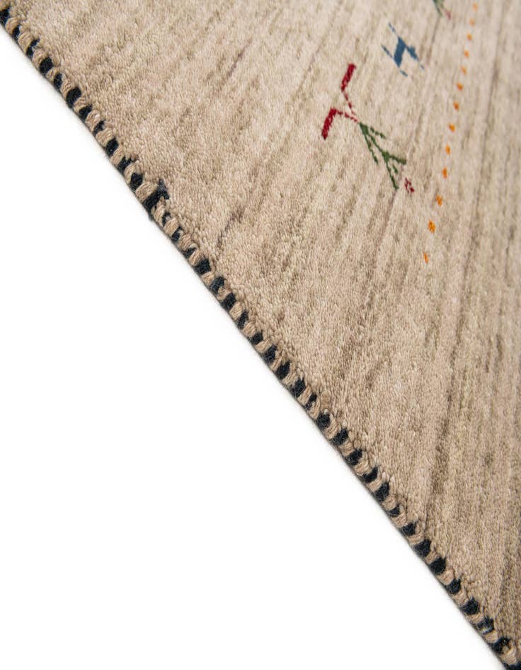 Detail image of 6' 6 x 9' 10  Hand Knotted Gabbeh Wool Rug